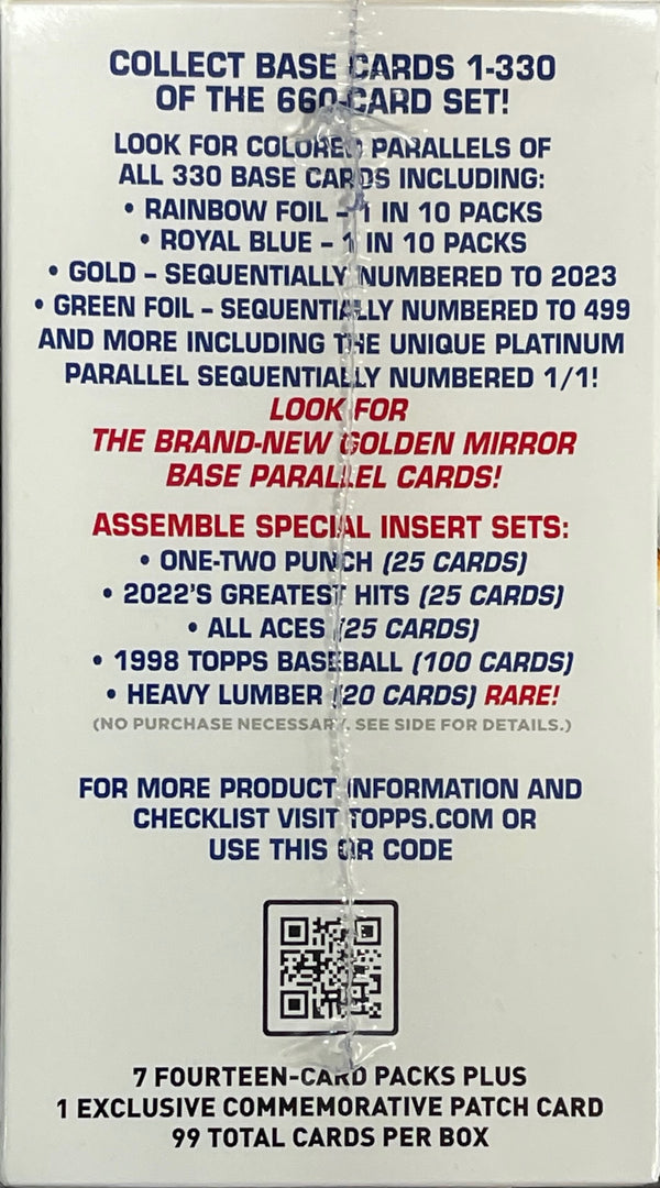 2023 Topps Series 1 Baseball - Relic Box SE