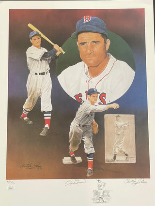 Bobby Doerr & Christopher Paluso Signed18x24 Artist Proof Lithograph 18/50 (JSA)