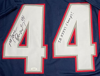 Marc Edwards "SBXXXVI Champs!" Autographed New England Patriots Custom Jersey (JSA)