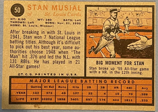 Stan Musial 1962 Topps Baseball Card #50