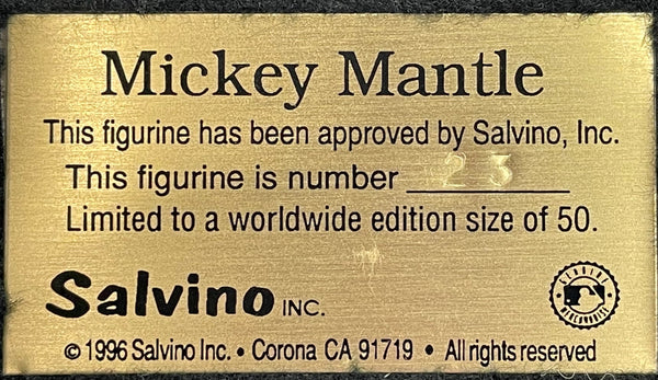 Mickey Mantle autographed RARE Salvino Figurine #23/50