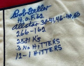 Bob Feller Autographed Cleveland Indians Authentic Jersey (JSA)