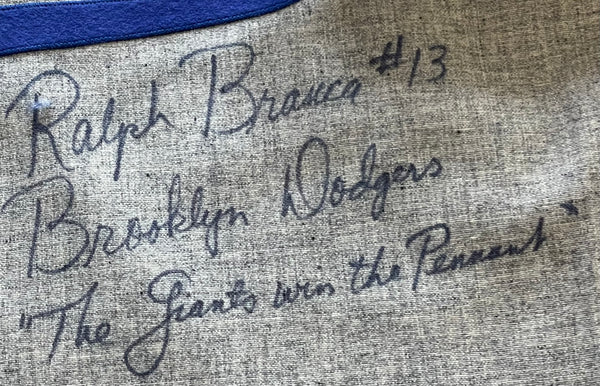 Ralph Branca & Bobby Thomson Autographed Giants/Dodgers Authentic Jersey (JSA)