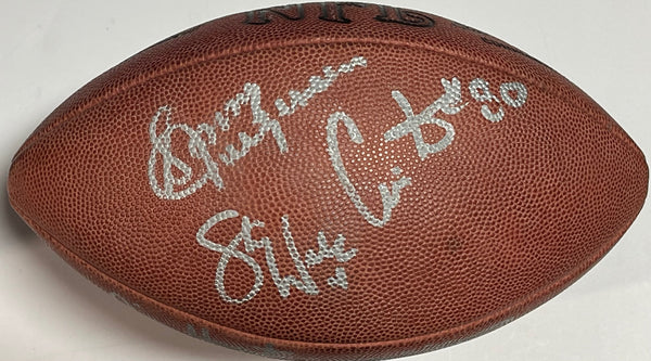 Troy Aikman Mike Ditka Autographed Official Wilson NFL Football (JSA)