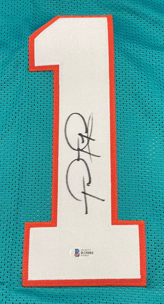 Tua Tagovailoa Autographed Miami Dolphins Custom Jersey (BVG)