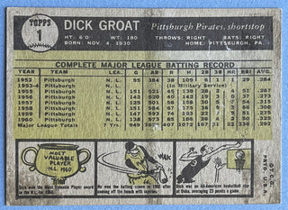 Dick Groat 1961 Topps Baseball Card #1