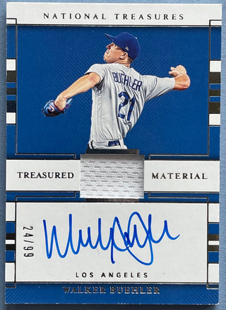 Walker Buehler Autographed 2020 National Treasures Card #24/99