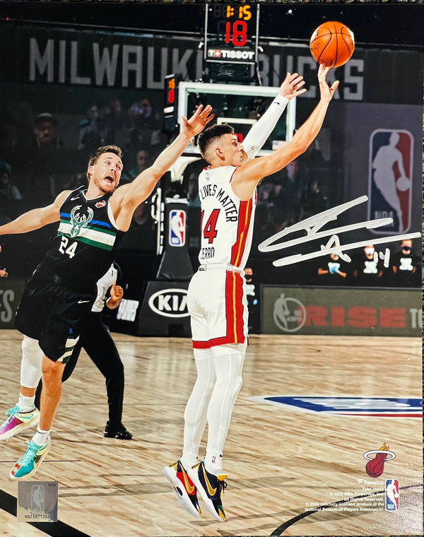 Tyler Herro Autographed Shooting 8x10 Basketball Photo (JSA)