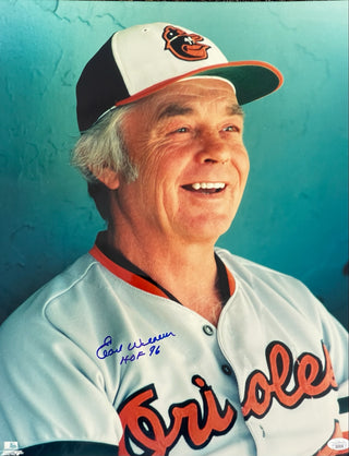 Earl Weaver Autographed 16x20 Baseball Photo (JSA)