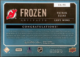 Patrik Elias 2013-14 Upper Deck Frozen Artifacts Jersey Card