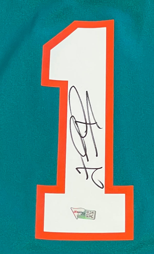 Tua Tagovailoa Autographed Dolphins Throwback Jersey (Fanatics)