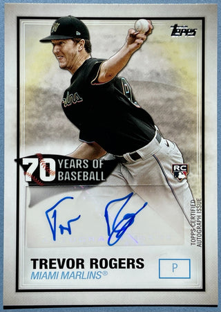 Trevor Rogers Autographed 2021 Topps Rookie Baseball Card