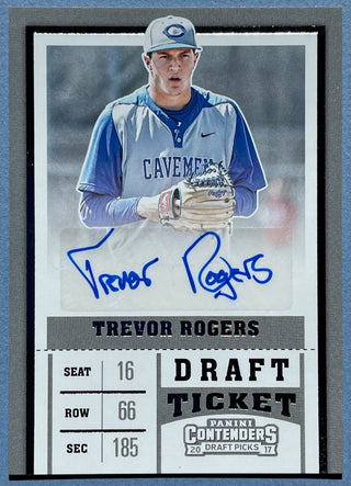 Trevor Rogers Autographed 2017 Panini Contenders Baseball Card