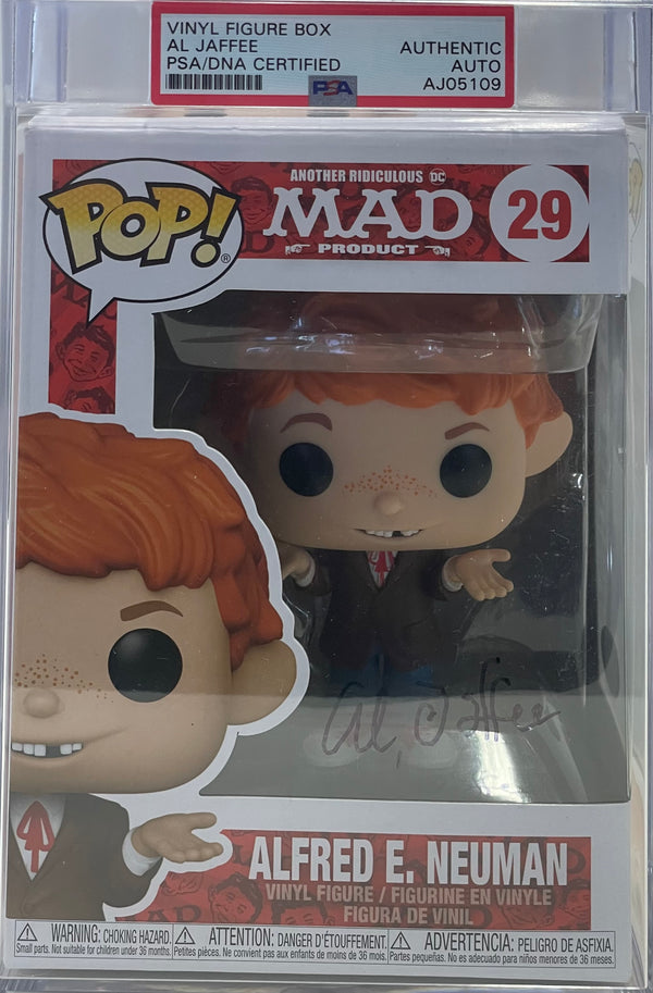 Al Jaffee Autographed Alfred E. Neuman Funko Pop (PSA)