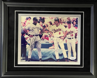 Frank Thomas & Cal Ripken Jr Autographed 8x10 Framed Photo (JSA)