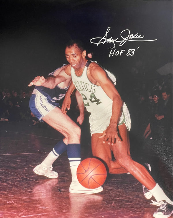 Sam Jones Autographed 16x20 Basketball Photo