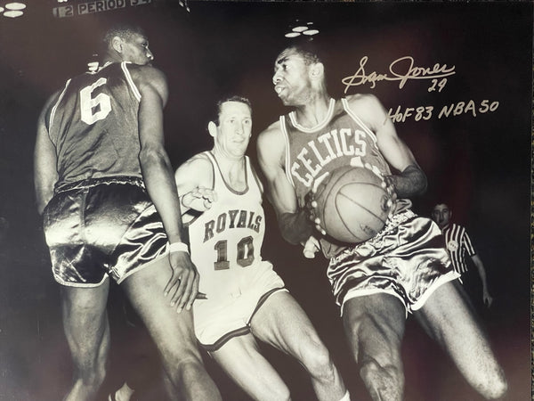 Sam Jones Autographed 16x20 Basketball Photo