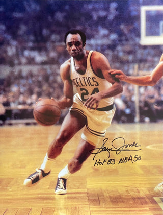 Sam Jones Autographed 16x20 Basketball Photo