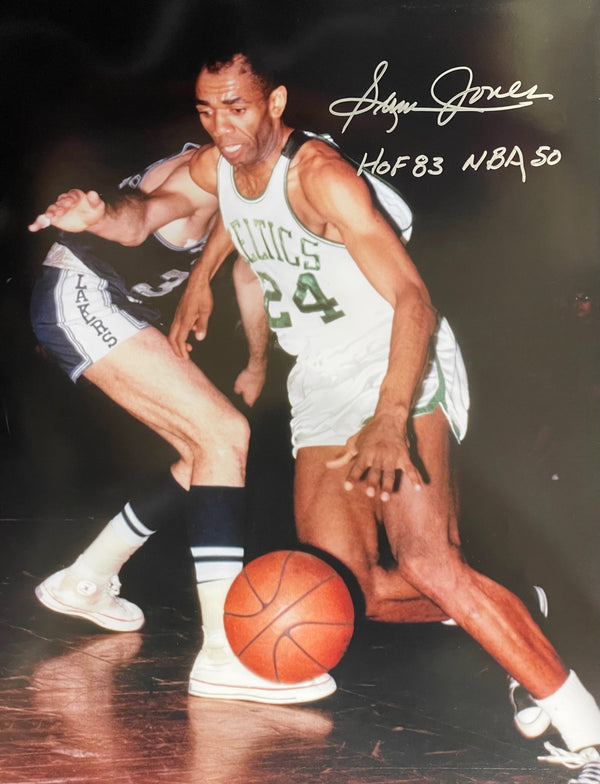 Sam Jones Autographed 16x20 Basketball Photo