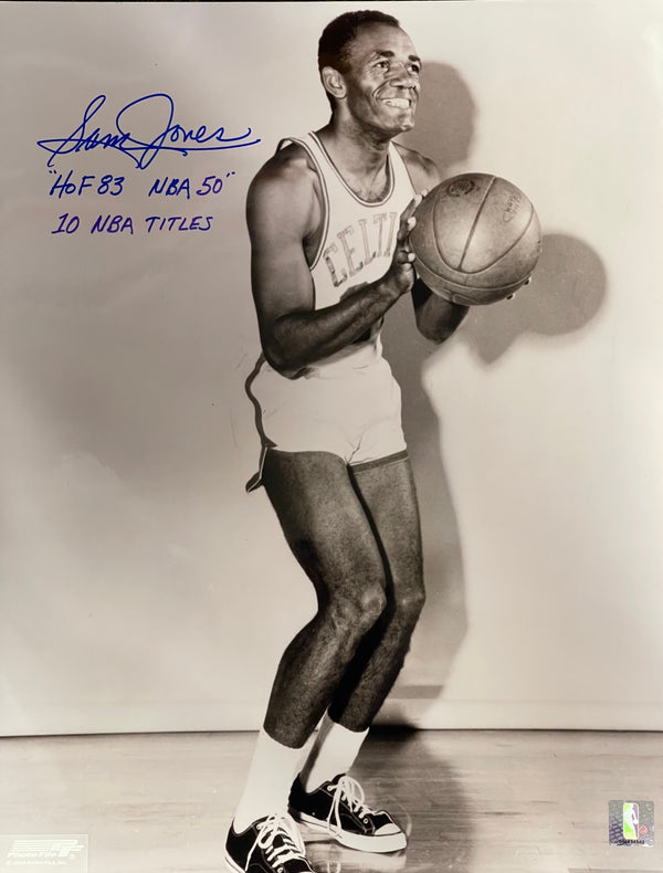 Sam Jones Autographed 16x20 Basketball Photo