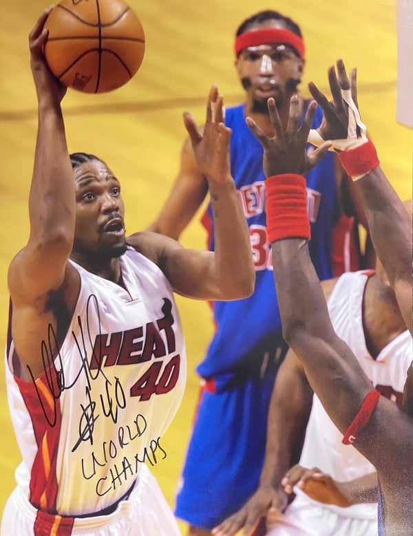 Udonis Haslem Autographed 16x20 Basketball Photo