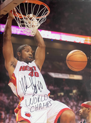 Udonis Haslem Autographed 15x20 Basketball Photo