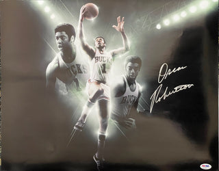 Oscar Robertson Autographed 16x20 Basketball Photo (PSA)