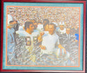 1972 Dolphins Autographed Framed Canvas (JSA)