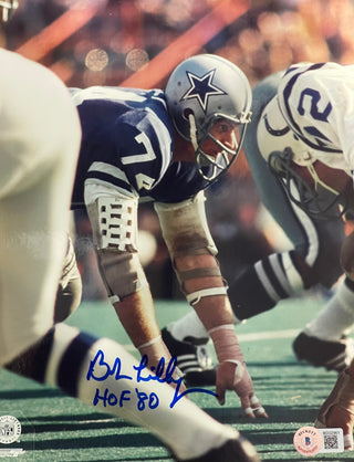 Bob Lilly Autographed 8x10 Footballo Photo (Beckett)