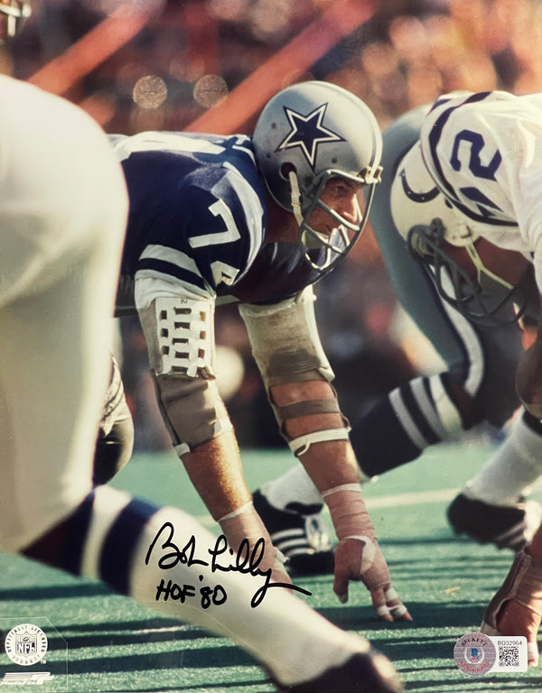 Bob Lilly Autographed 8x10 Footballo Photo (Beckett)