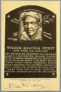 Bill Dickey Autographed Baseball Hall of Fame Plaque Postcard (JSA)