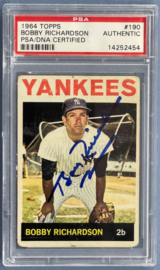 Bobby Richardson Autographed 1964 Topps Card #190 PSA