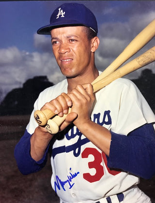 Maury Wills Autographed 8x10 Baseball Photo