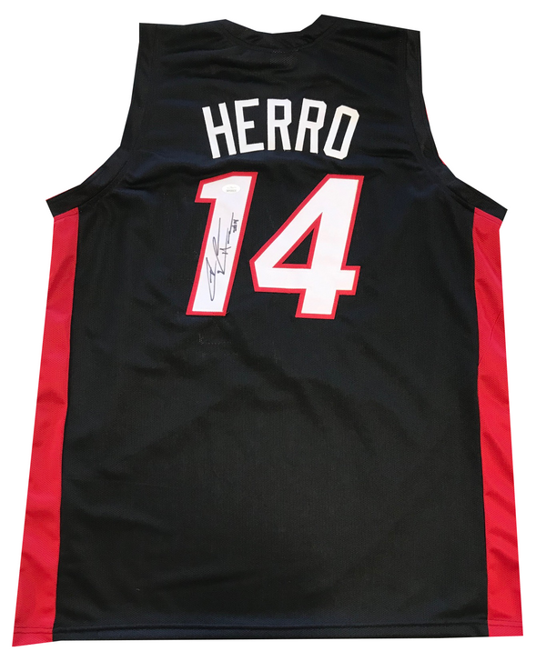 Tyler Herro Autographed Black Miami Heat Custom Jersey (JSA)