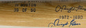 Carl Yastrzemski & Dwight Evans Autographed Louisville Slugger Bat (Beckett)