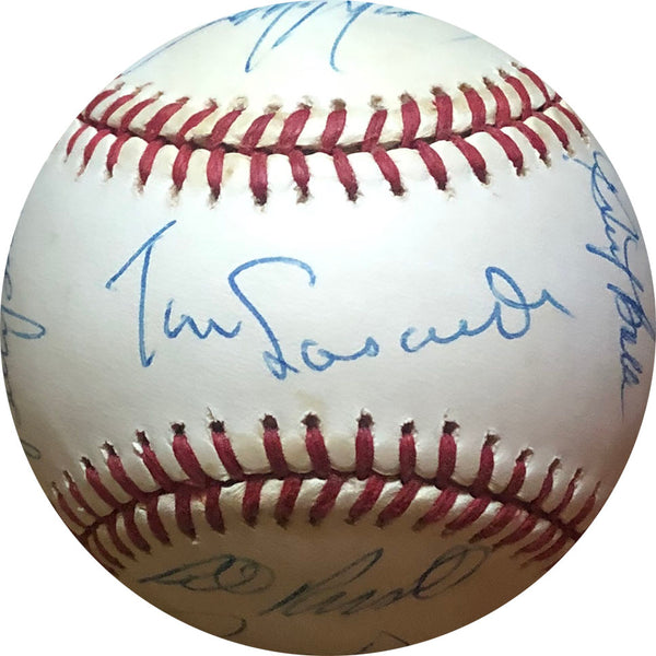 Brooklyn/Los Angeles Dodgers Hofers & Stars Autographed Baseball (JSA)