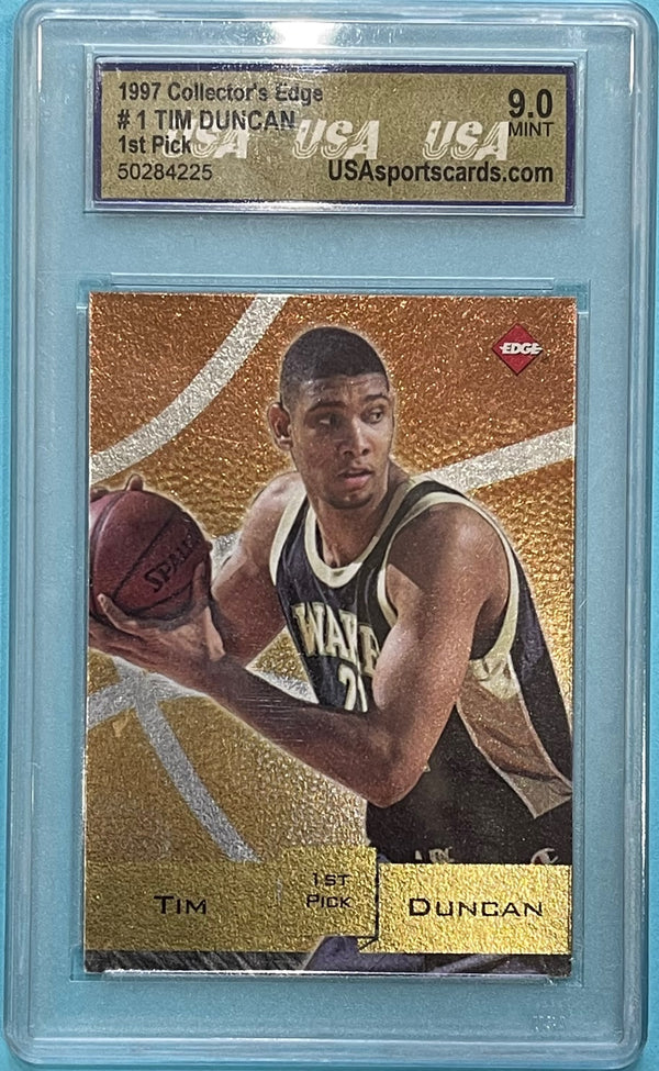 1997 Collector's Edge Tim Duncan #1 1st Pick USA Sportscards 9