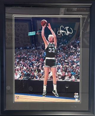 Larry Brid Autographed Framed 16x20 Photo (Beckett)