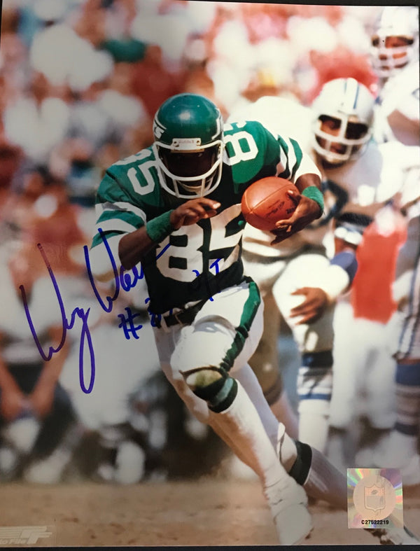 Wesley Walker Autographed 8x10 Football Photo