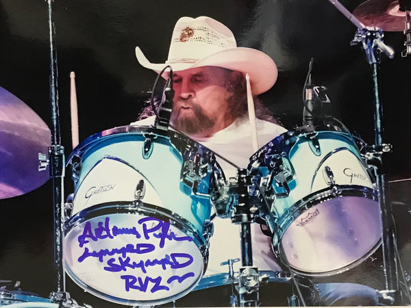 Artimus Pyle Autographed 8x10 Photo & Drumstick