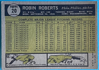 Robin Roberts 1961 Topps Baseball Card #20