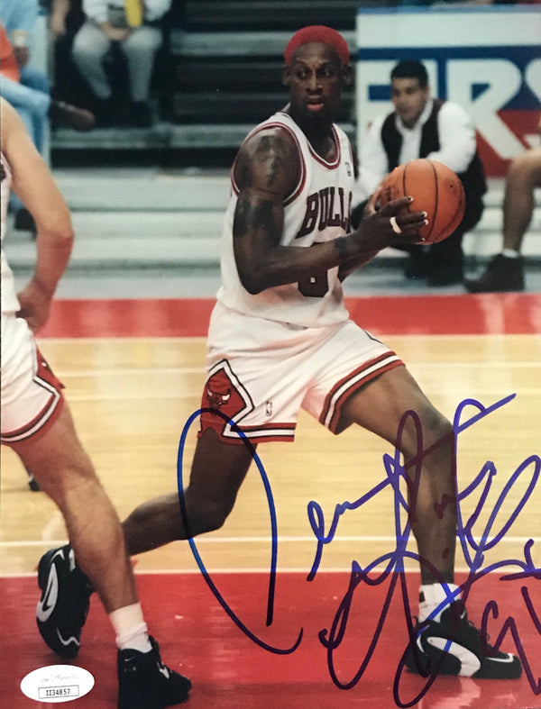 Dennis Rodman Autographed 8x10 Photo (JSA)