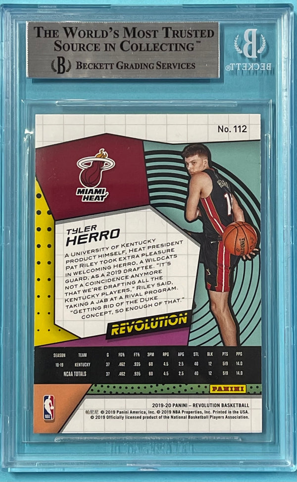 Tyler Herro Autographed 2019-20 Panini Revolutions Rookie Card #112 (Beckett)