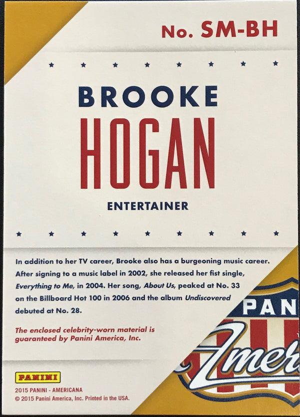 Brooke Hogan Star Materials 2015 Panini Americana Card