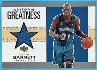 Kevin Garnett 2002 Upper Deck Authentics Uniform Greatness Game-Used Jersey