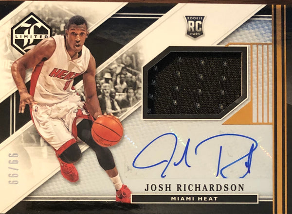 Josh Richardson Autographed 2015-16 Panini Limited Rookie Jersey Card