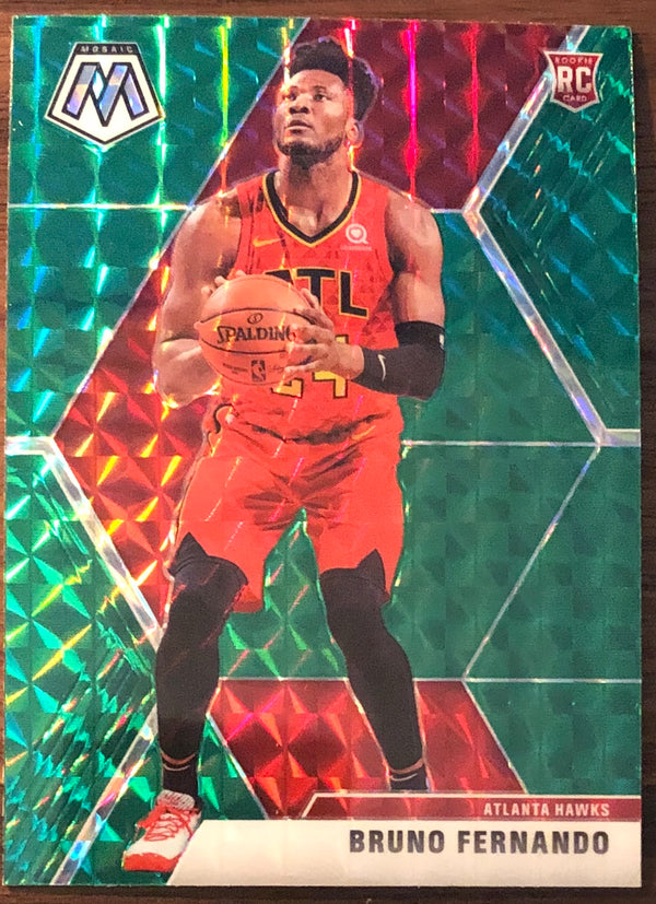 Bruno Fernando 2019-20 Panini Mosaic Rookie Green Prizm Card