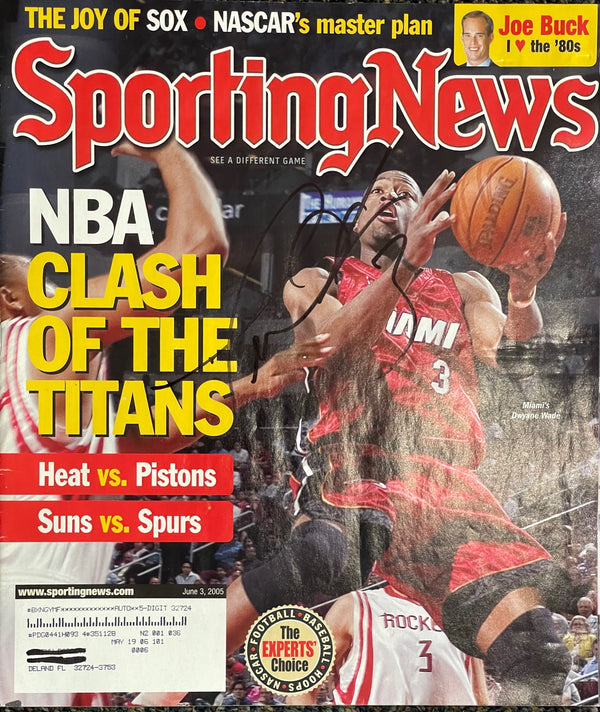 Dwyane Wade Autographed Sporting News Magazine- June 3 2005