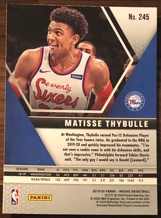 Matisse Thybulle 2019-20 Panini Mosaic Rookie Card