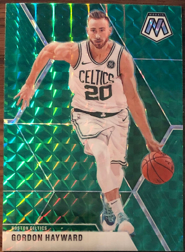 Gordon Hayward 2019-20 Panini Mosaic Green Prizm Card